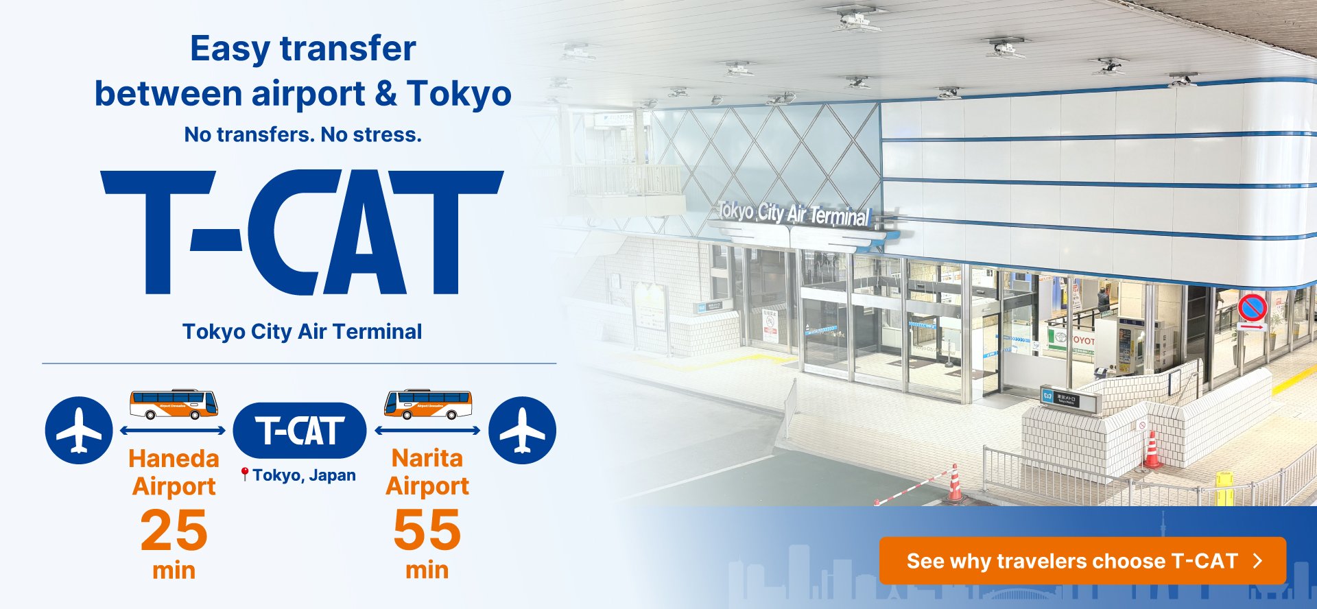 Air travel with T-CAT