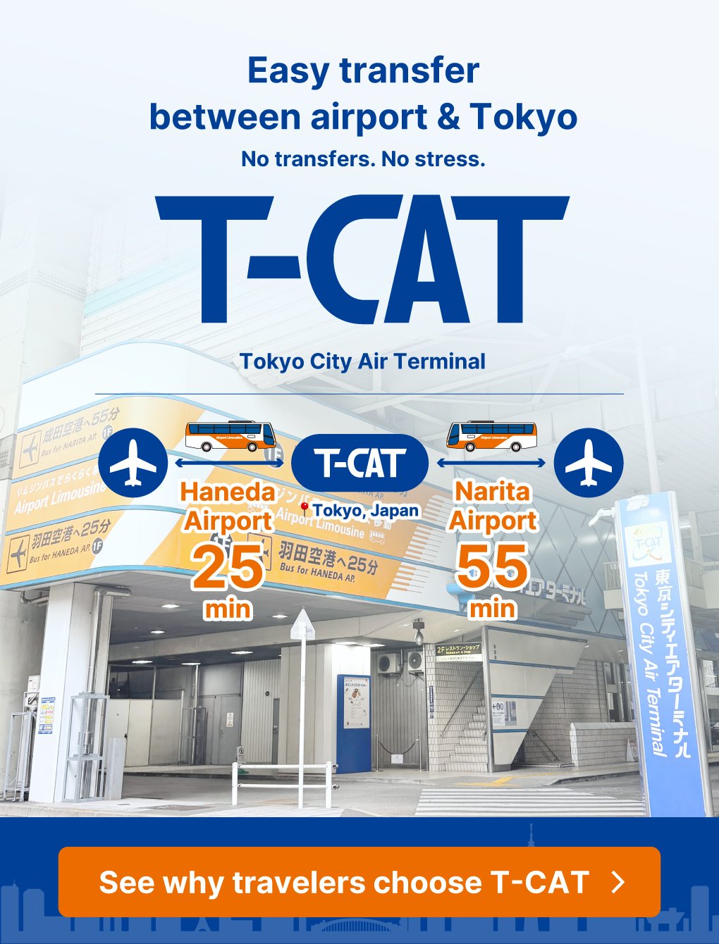 Air travel with T-CAT