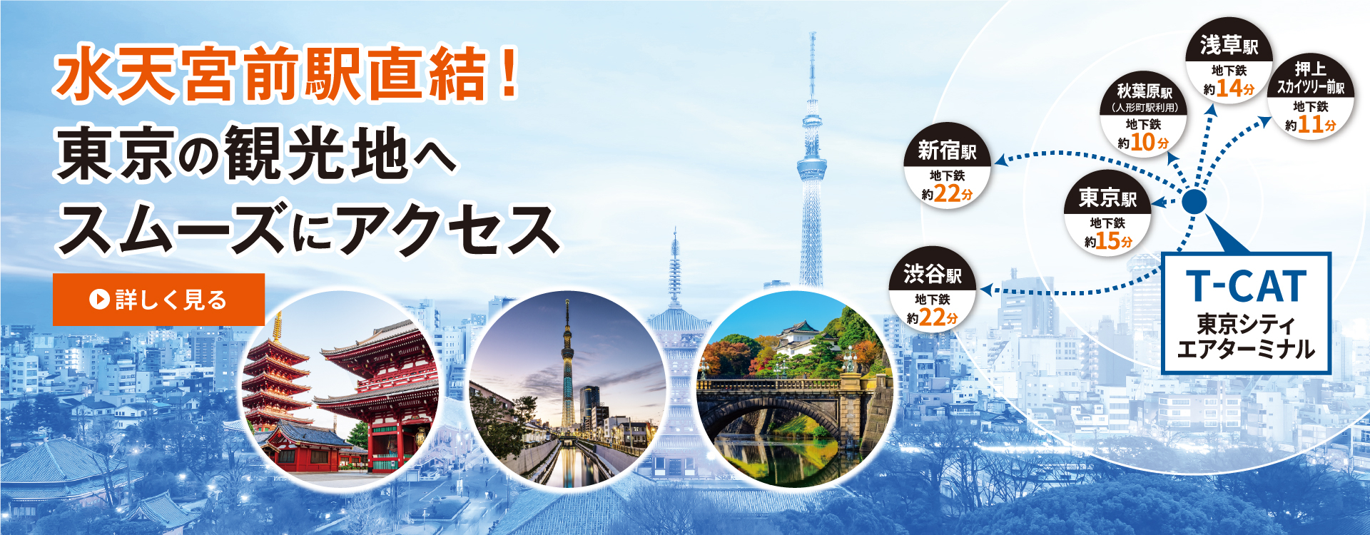 駅直結！東京の主要駅・観光地へスムーズにアクセス